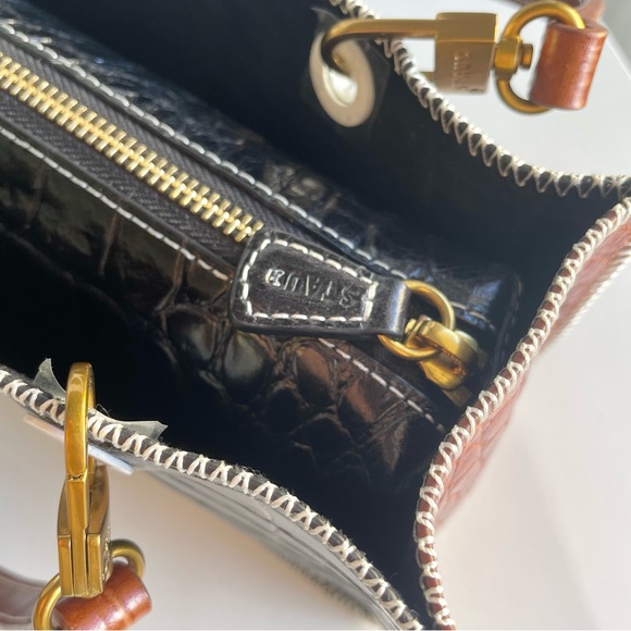 *SOLD* STAUD Gemma Shoulder Bag in Black and Brown Croc - Picture 10 of 12